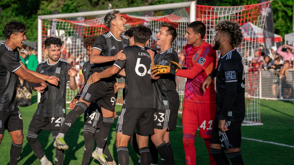 The Town FC players celebrating